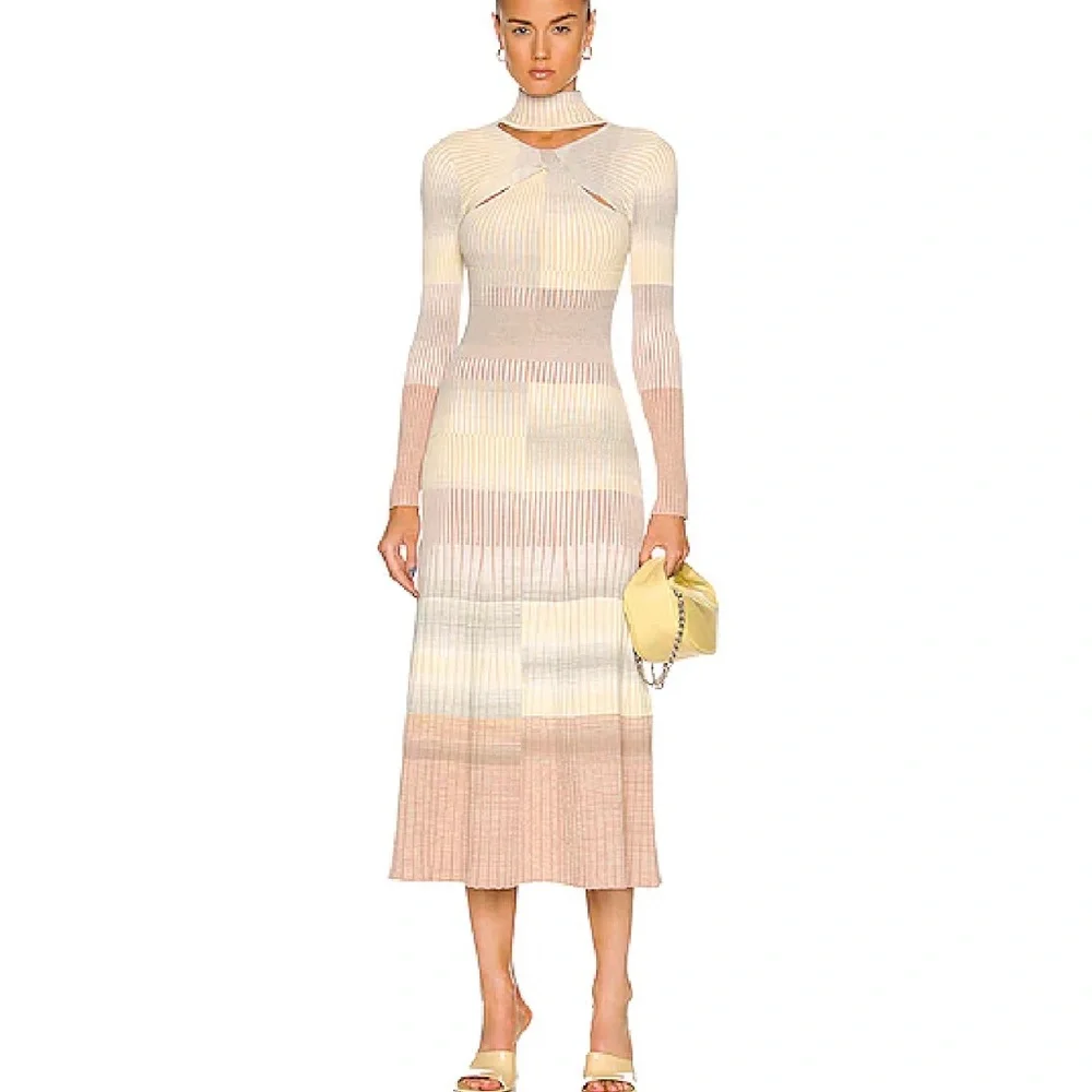 JONATHAN SIMKHAI Kazuki Midi Dress in Dusk Space Dye Small - Picture 1 of 11